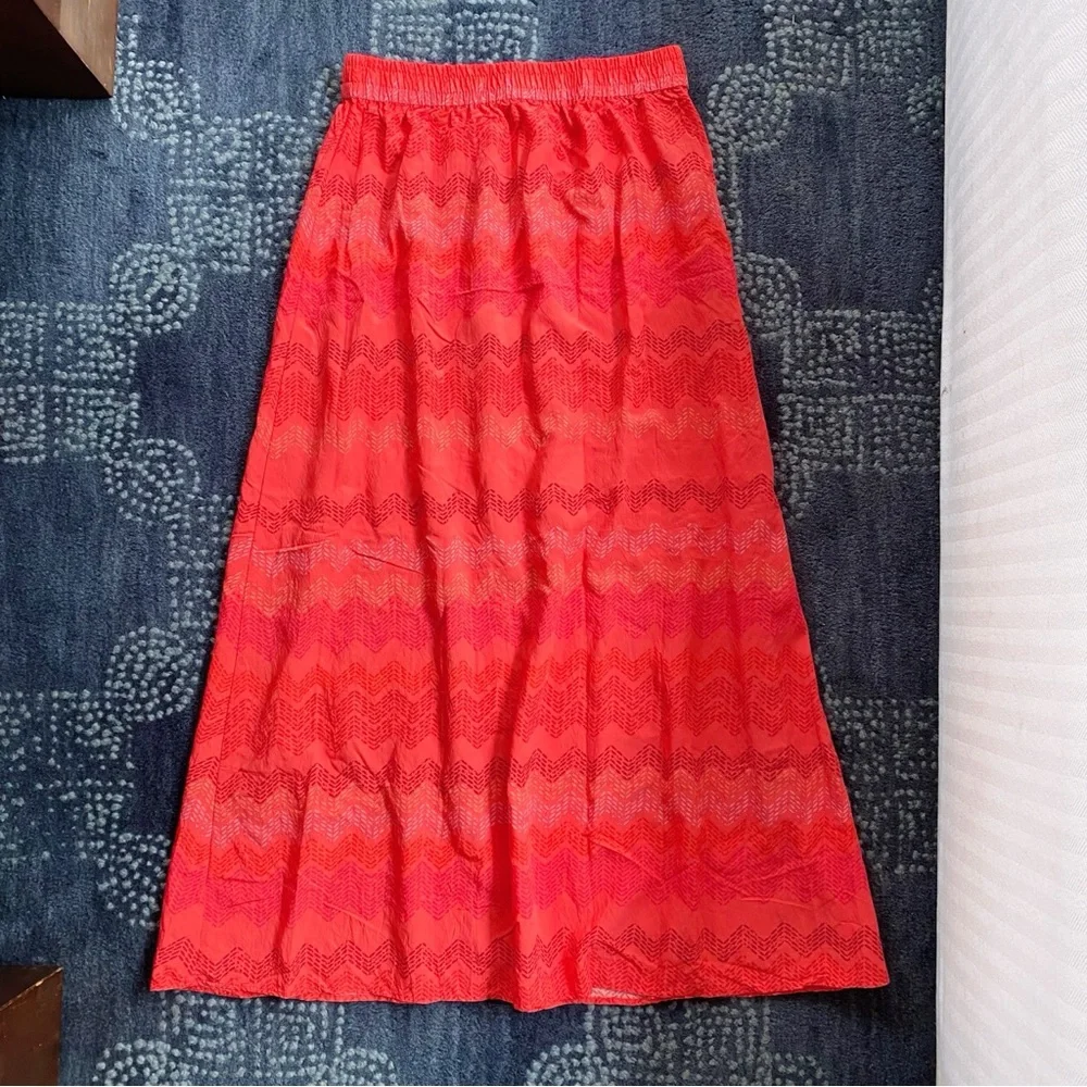 🪭 TCHIBO BOHO PINK CORAL HIGH WAIST MAXI SKIRT! - Picture 6 of 13